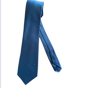 GUY LAROCHE PATIS Professional Navy Blue Light Blue Polka Dots Men’s Silk